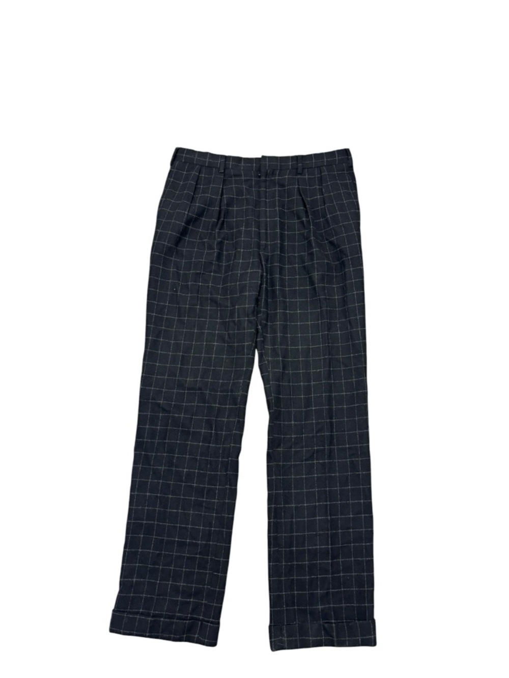 Purple Label Black Checker 100% Cashmere Men Pants Sz 34